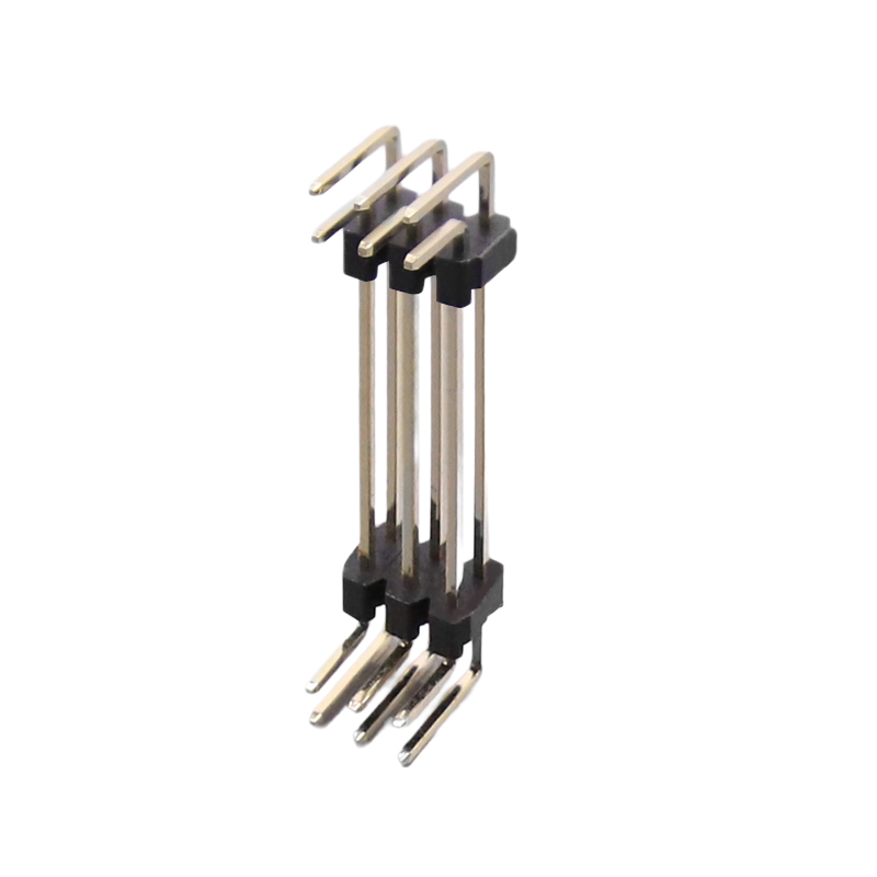 KR2028 Series Dual Row DIP Right Angle U Type Pin Header H=14.5