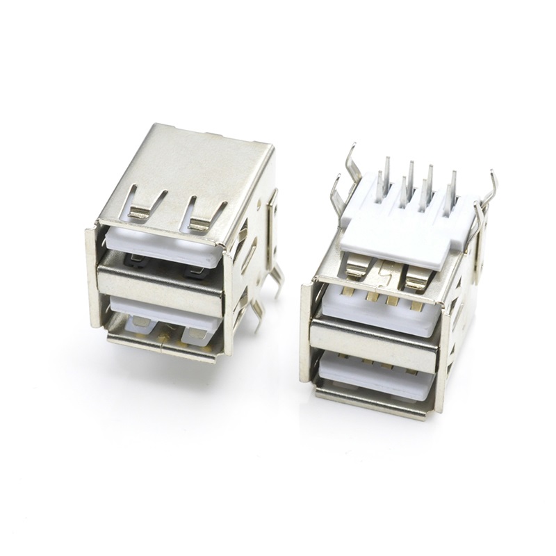 U02S0005B Series USB2.0 A Type AF Dual Row DIP Right Angle Female Connector