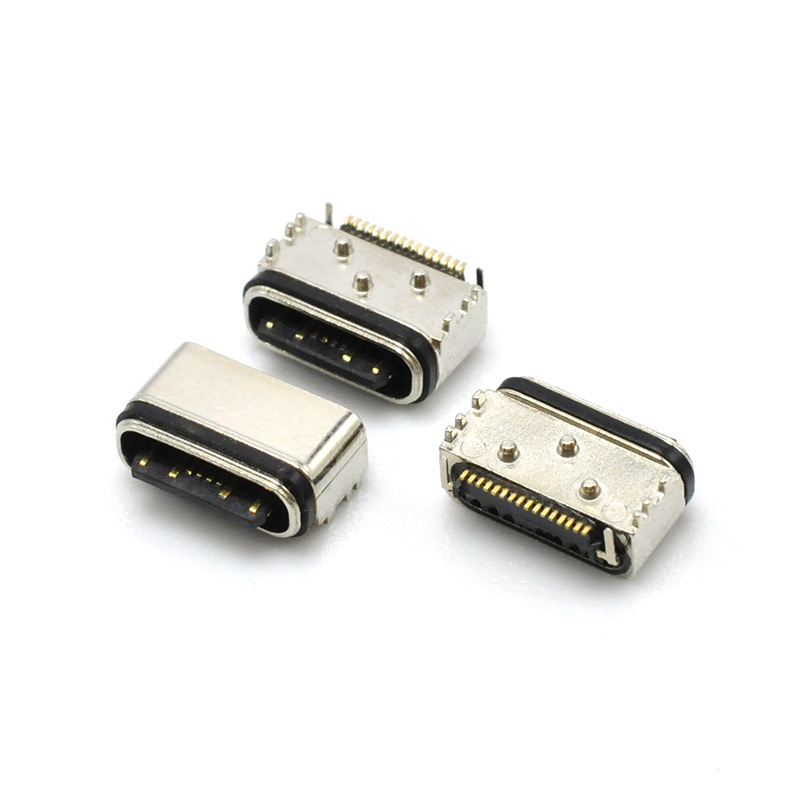 U04S0017R Series TYPE-C 16P Waterproof Female Socket USB Connector